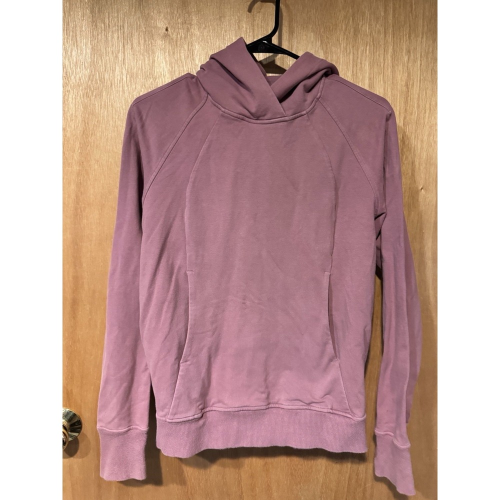 Lululemon Scuba Pullover Hoodie Sweatshirt Figue Pink Mauve Relaxed Fit Size 4 - Picture 2 of 6